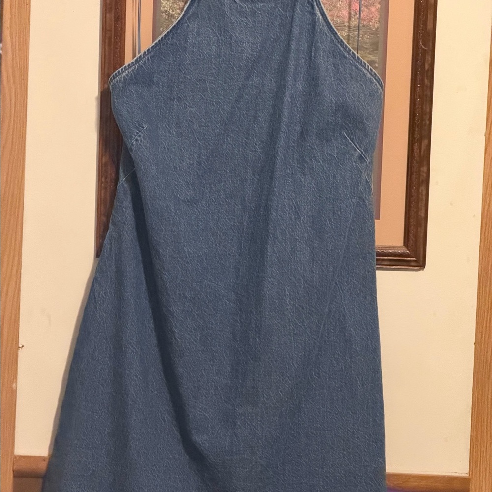 Abercrombie & Fitch Backless Denim Dress in Blue - Picture 2 of 3